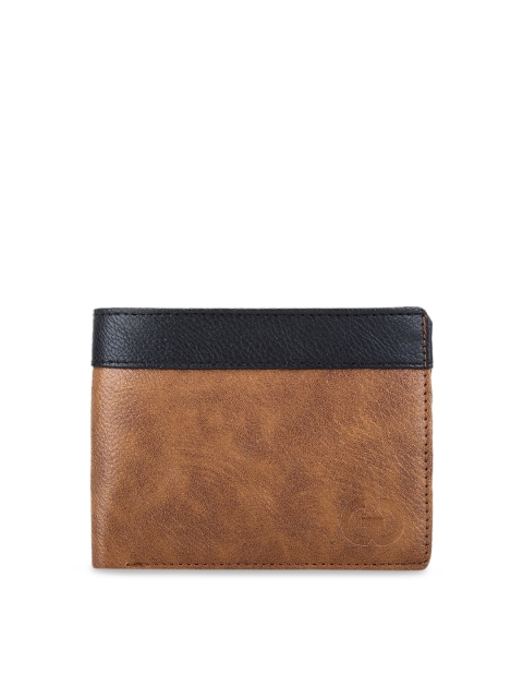 

Greywood Men Brown Solid Two Fold Leather Wallet