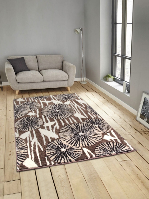 

ROMEE Brown Geometric Anti-Skid Carpet