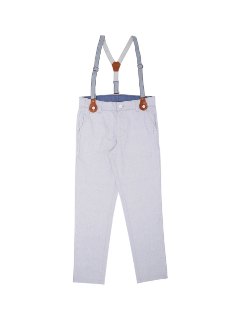

Pantaloons Junior Boys Blue Regular Fit Self Design Regular Trousers