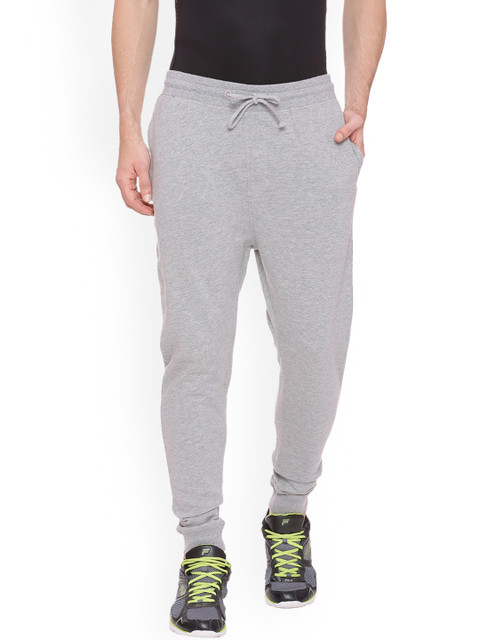 

Basics Men Grey Melange Solid Slim Fit Joggers