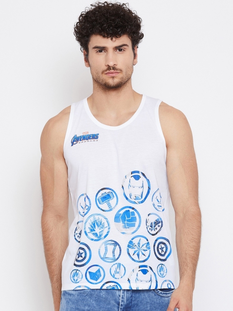 

Marvel by Wear Your Mind Men White Printed Round Neck T-shirt