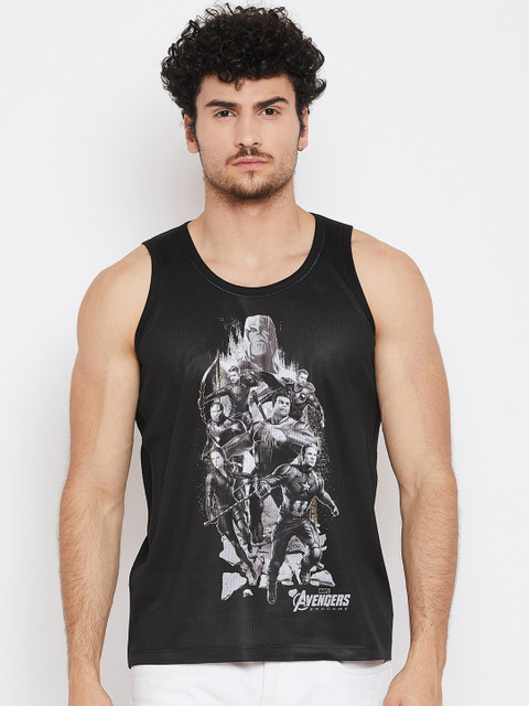 

Marvel by Wear Your Mind Men Black Printed Round Neck T-shirt