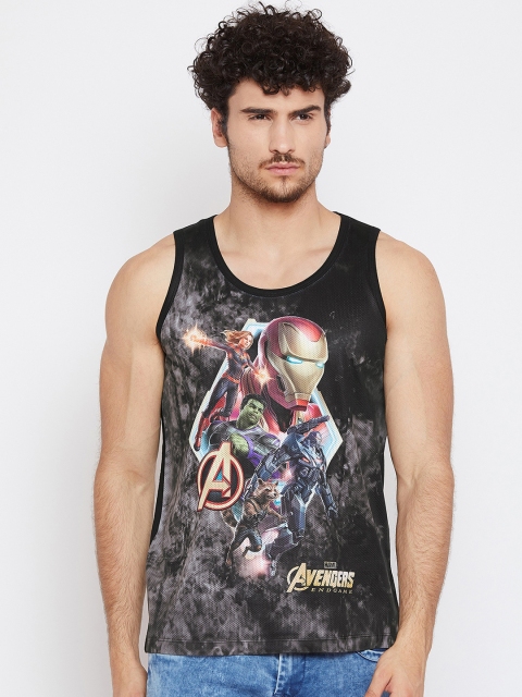 

Marvel by Wear Your Mind Men Black Printed Round Neck T-shirt