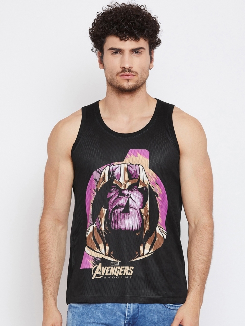 

Marvel by Wear Your Mind Men Black Thanos Printed Round Neck T-shirt
