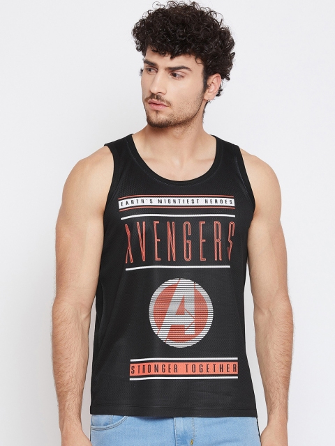 

Marvel by Wear Your Mind Men Black Printed Round Neck T-shirt