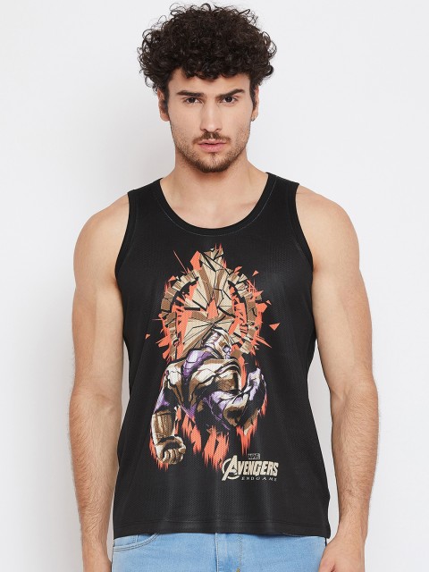 

Marvel by Wear Your Mind Men Black Thanos Printed Round Neck T-shirt