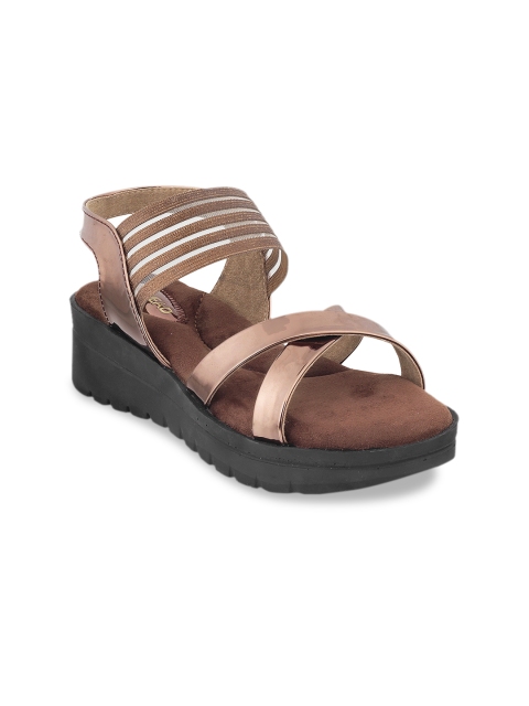 

SOLE HEAD Women Brown Solid Sandals