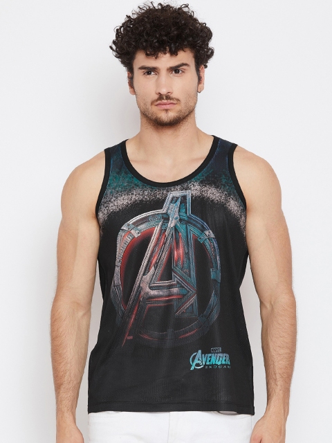 

Marvel by Wear Your Mind Men Black Printed Round Neck T-shirt
