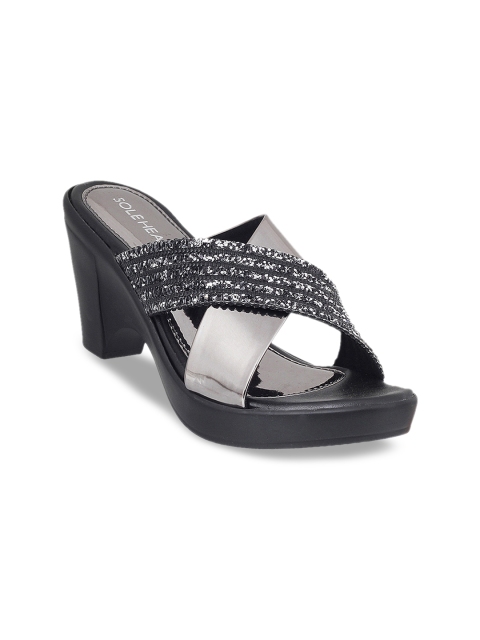 

SOLE HEAD Women Black Colourblocked Sandals