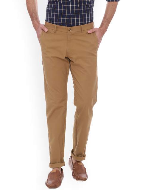 

Basics Men Khaki Tapered Fit Solid Chinos