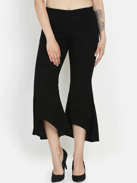 

Westwood Women Black Relaxed Loose Fit Solid Bootcut Trousers