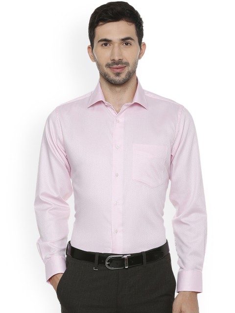 

Van Heusen Men Pink Regular Fit Self Design Formal Shirt