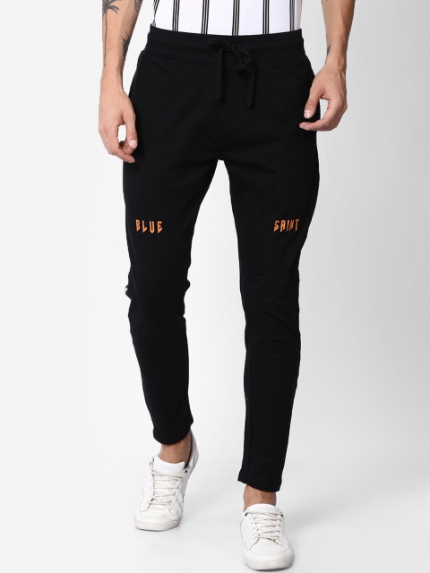 

Blue Saint Men Black Solid Slim-Fit Trackpant