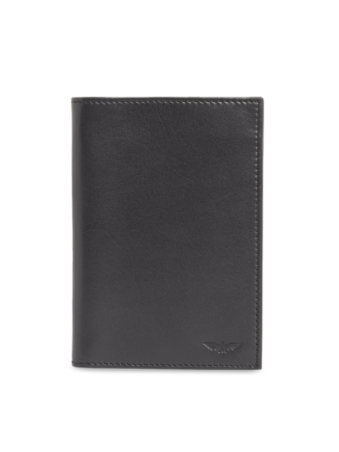 

Park Avenue Men Black Solid Leather Two Fold Wallet