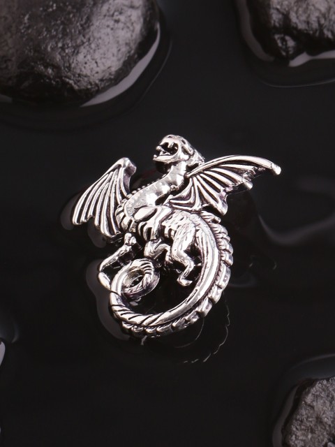 

Darre by Voylla Men Silver-Toned Brooch