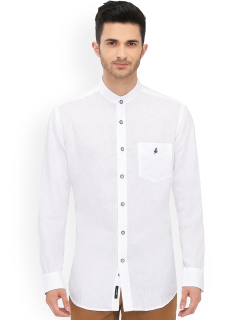 

Khoday Williams Men White Regular Fit Solid Linen Casual Shirt