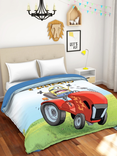 

SPACES Multicoloured Cartoon Characters AC Room 150 GSM Single Bed Dohar, Multi