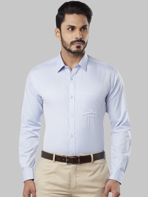 

Next Look Men Blue Slim Fit Self Design Formal Shirt