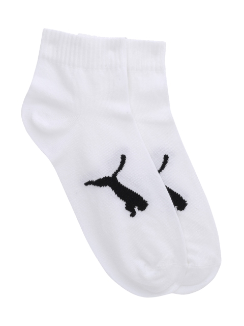 

Puma Unisex White Solid Ankle-Length Socks