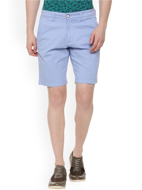 

Allen Solly Men Blue Solid Slim Fit Regular Shorts