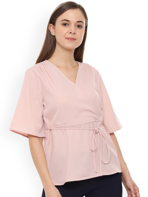 

Van Heusen Woman Pink Solid A-Line Top