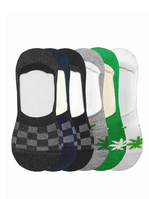 

Urban Dog Men Pack of 6 Assorted Shoe Liner Socks