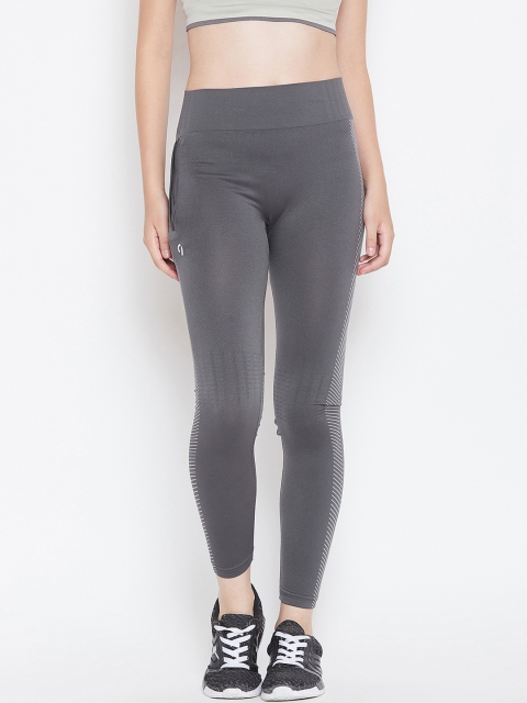 

C9 AIRWEAR Women Grey Solid Regular-Fit Tights
