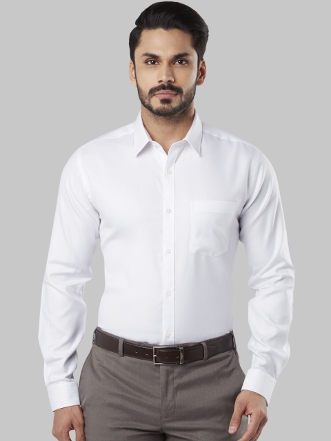 

Next Look Men White Slim Fit Self Design Formal Shirt