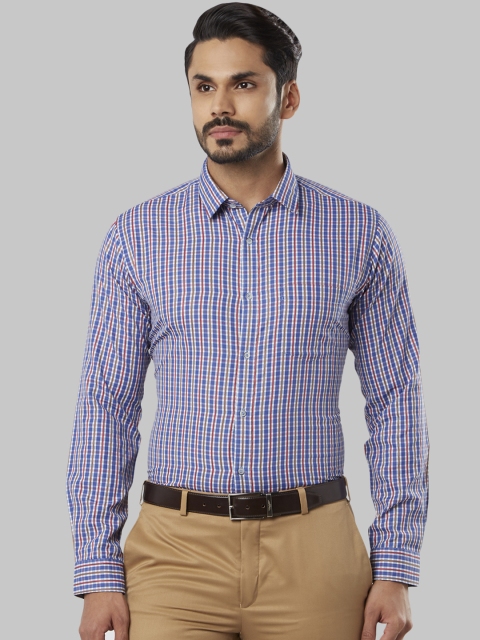 

Next Look Men Purple Regular Fit Checked Formal Shirt