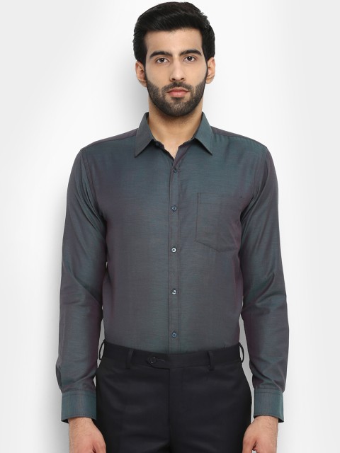 

Park Avenue Men Olive Green Slim Fit Solid Formal Shirt