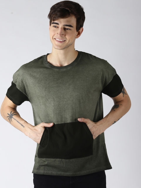 

Blue Saint Men Grey Solid Round Neck T-shirt