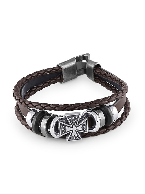 

bodha Brown Leather Charm Bracelet