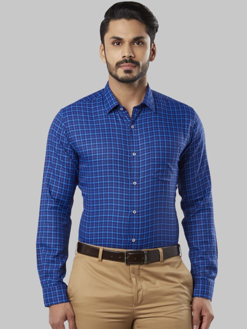 

Next Look Men Purple Regular Fit Checked Formal Shirt