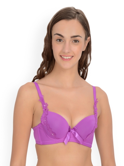 

Da Intimo Purple Solid Underwired Lightly Padded Everyday Bra DI-745-N