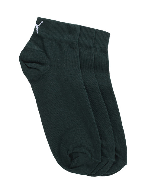 

Puma Unisex Pack of 3 Solid Ankle-Length Socks, Green