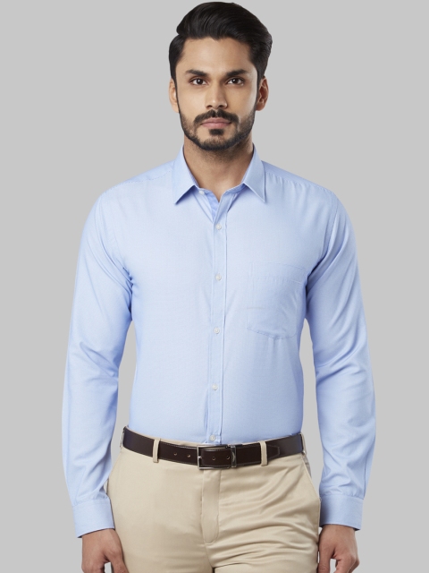 

Next Look Men Blue Slim Fit Self Design Formal Shirt