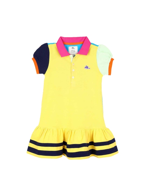 

Cherry Crumble Girls Multicoloured Colourblocked T-shirt Dress, Multi