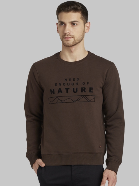 

Parx Men Brown Printed Sweatshirt