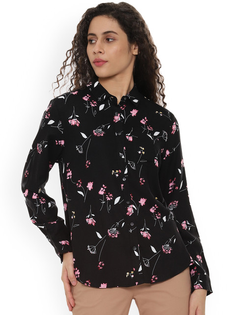 

Allen Solly Woman Black Regular Fit Printed Casual Shirt