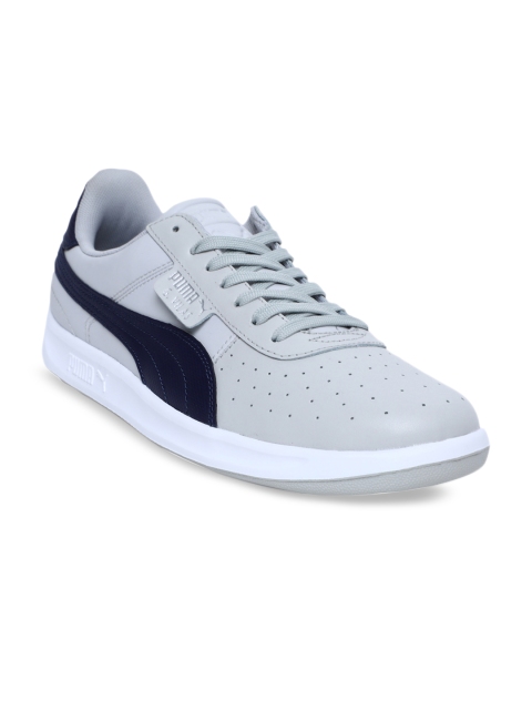 

Puma Men Grey Leather Sneakers 36285909-Gray Violet
