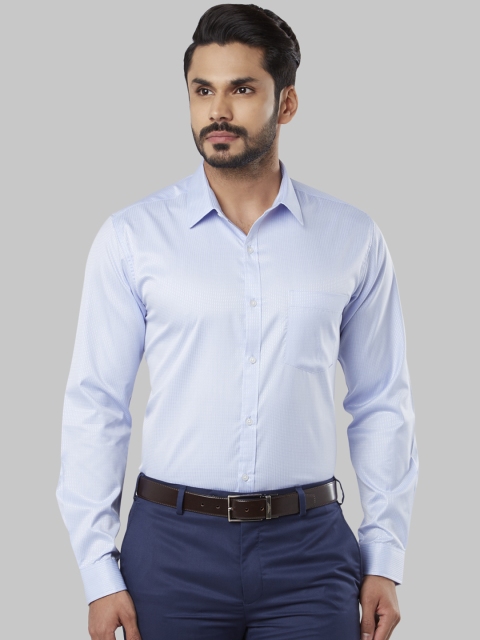 

Next Look Men Blue Slim Fit Self Design Formal Shirt