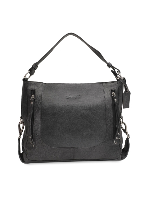 

Musqari Black Solid Hobo Bag