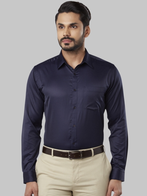 

Next Look Men Navy Blue Slim Fit Solid Formal Shirt