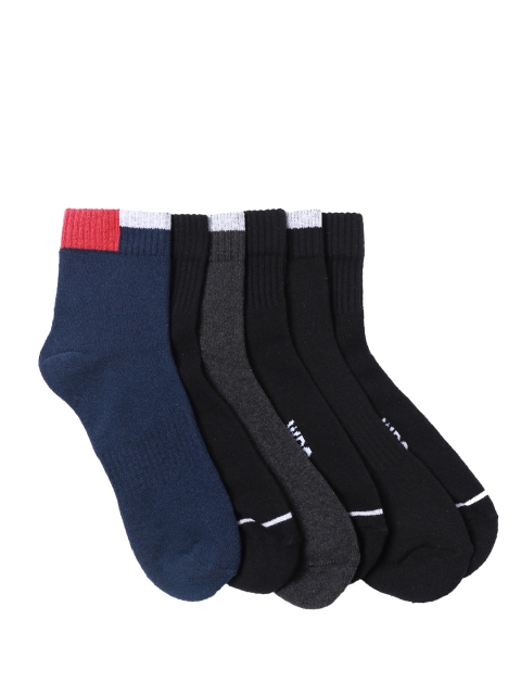 

Wrangler Men Pack of 6 Solid Assorted Ankle-Length Socks