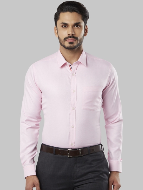 

Next Look Men Pink Slim Fit Self Design Formal Shirt