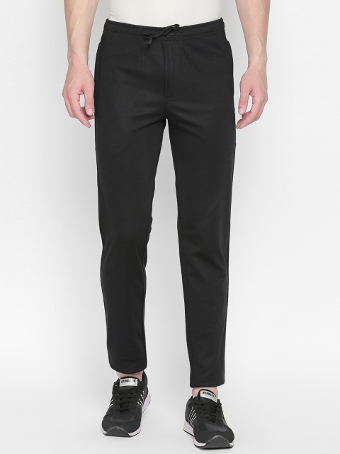 

Avoq Men BLack Smart Fit Zipper Pocket Track Pants