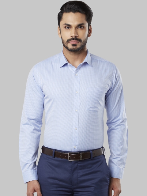 

Next Look Men Blue Slim Fit Self Design Formal Shirt