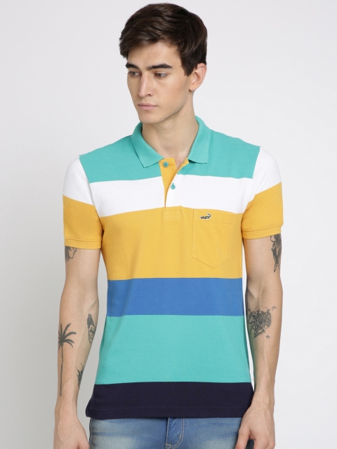 

Crocodile Men Multicoloured Colourblocked Polo Collar T-shirt, Multi