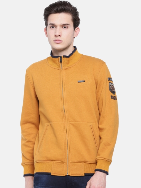 

t-base Men Yellow Solid Sweatshirt