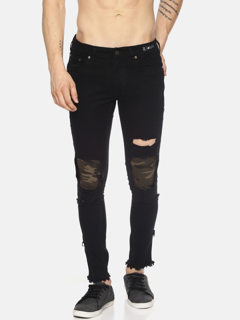 

KULTPRIT Men Black Skinny Fit Solid Regular Trousers